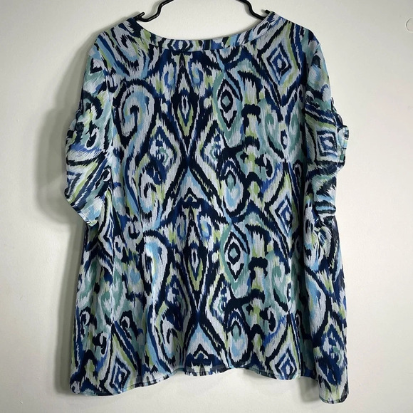 Avenue Blue and White Blouse 22/24 - Picture 6 of 7